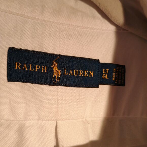 Ralph Lauren Polo Oxford Shirt – Classic White Button-Down Long Sleeve - Picture 3 of 4